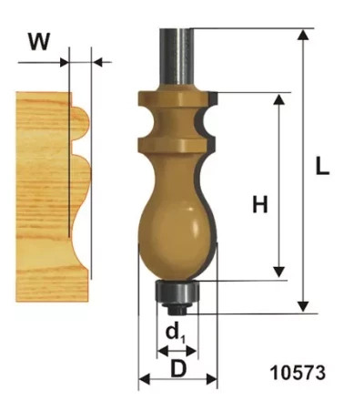 Фреза кромочная фигурная ф222х41мм хв 12мм 10573 купить в Новом Уренгое