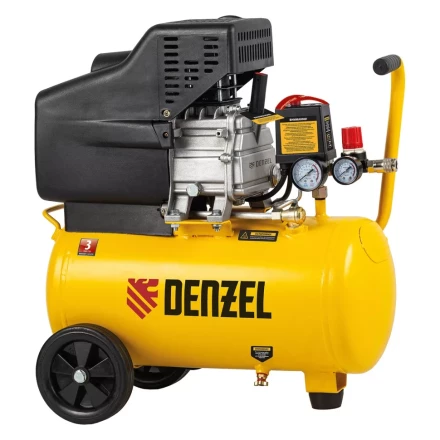 Компрессор воздушный DC1500/24, прямой привод, 1.5 кВт, 24 литра, 220 л/мин Denzel 58160 купить в Новом Уренгое