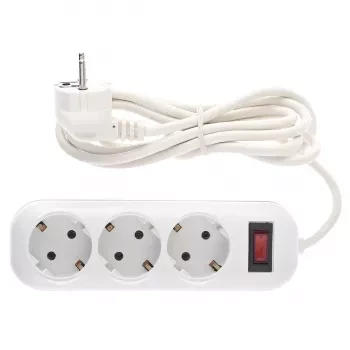 Удлинитель бытовой серия EF, с заземлением и выключателем, 5м, 3 роз., 10A Stern 95773 купить в Новом Уренгое