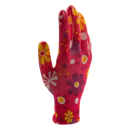 Перчатки садовые из полиэстера с нитрильным обливом, цветы, М Palisad 67857 купить в Новом Уренгое