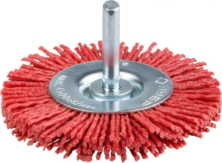 ЗУБР &quot;ПРОФЕССИОНАЛ&quot;. Щетка дисковая для дрели, нейлоновая проволока с абразивным покрытием, 50мм 35161-050_z02 купить в Новом Уренгое