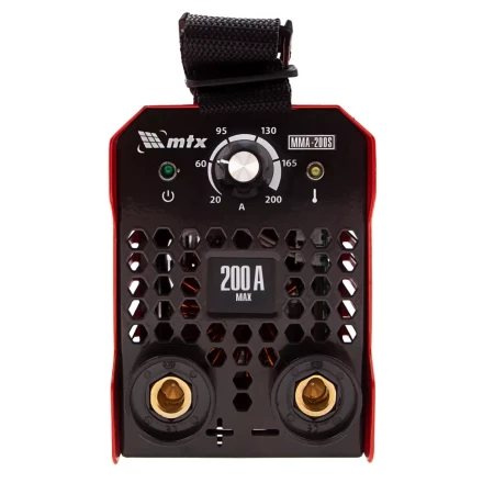 Инверторный аппарат дуговой сварки MMA-200S, 200 А, ПВ60%, диаметр электрода 1,6-5 мм MTX 94391 купить в Новом Уренгое