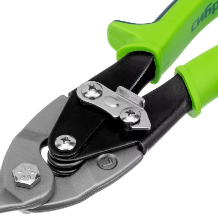 Ножницы по металлу, Сибртех 250 мм, левый рез, сталь С55, двухкомпонентные рукоятки, 78338 купить в Новом Уренгое