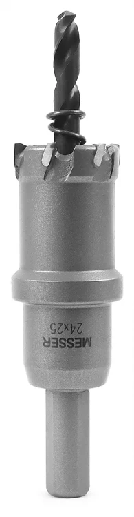 ТСТ коронка MESSER 24X25 с центрирующим сверлом и толкающей пружиной купить в Новом Уренгое