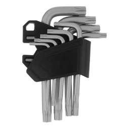 Набор ключей имбусовых Torx-Tempered, TT10-50, CrV, 9 шт. Сибртех 123707
