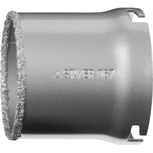 Коронка STAYER "PROFESSIONAL" кольцевая с карбидно-вольфрамовой крошкой, d=67мм 33345-67 купить в Новом Уренгое