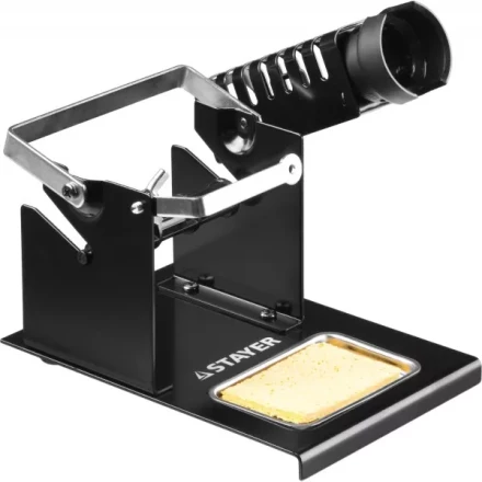 Подставка для паяльников STAYER &quot;MASTER&quot;, штампованная, с держателем для катушек с припоем 55321 купить в Новом Уренгое