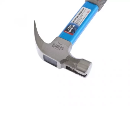 Молоток-гвоздодер 370г боек с магнитом фибергласовая обрезиненная рукоятка алюминиевая защита БАРС 10448 купить в Новом Уренгое