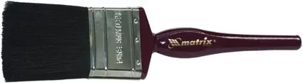 Кисть плоская &quot;Декор&quot; 3/4&quot; (20 мм) натуральная черная щетина деревянная ручка  MATRIX 82615 купить в Новом Уренгое
