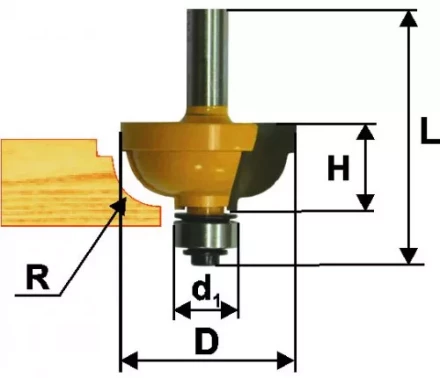 Фреза кром калевочная ф254х13мм R48мм хв 8мм 9280 купить в Новом Уренгое