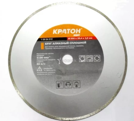 Круг алмазный сплошной HOBBY 110 х 20 х 1,9 мм Кратон 1 08 04 013 купить в Новом Уренгое