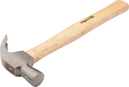 Молоток-гвоздодер 225 г боек 22 мм деревянная рукоятка SPARTA 104105 купить в Новом Уренгое