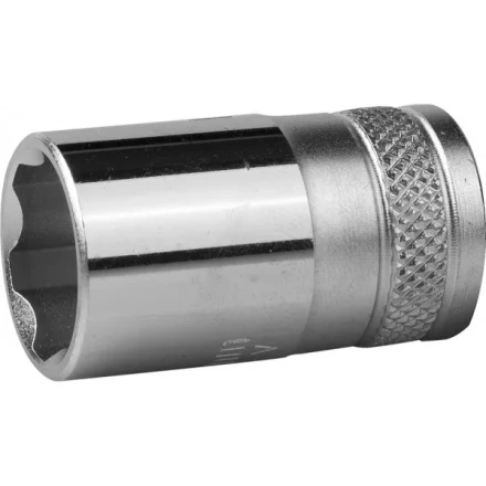 Торцовая головка KRAFTOOL &quot;INDUSTRIE QUALITAT&quot;, Cr-V, SUPER-LOCK, хромосатинированная, 1/2&quot;, 16 мм 27801-16_z01 купить в Новом Уренгое