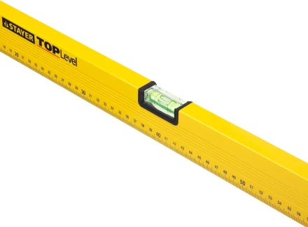Уровень STAYER &quot;STANDARD&quot; &quot;TOPLevel&quot;, коробчатый, 2 противоударных ампулы, линейка, 120см 3460-120_z03 купить в Новом Уренгое