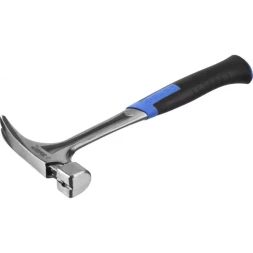 Молоток-гвоздодер ЗУБР "ПРОФЕССИОНАЛ" цельнокованый с магнитом и двухкомпонентной рукояткой, 580г 20258-580