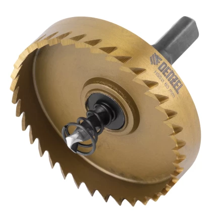 Коронка по металлу HSS, 63 мм, нитридтитановое покрытие Denzel 724120 купить в Новом Уренгое