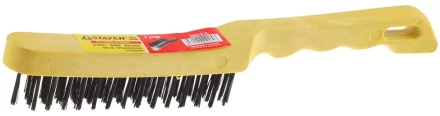Щетка STAYER &quot;MASTER&quot; проволочная стальная с пластмассовой ручкой, 3 ряда 35015-3 купить в Новом Уренгое