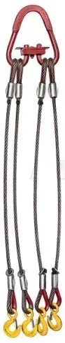 Строп канатный четырехветвевой 4СК 1.6 т L=4.5 м заплет