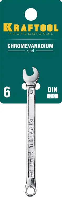 Ключи комбинированные KRAFTOOL, Cr-V, DIN 3113 27079-06 купить в Новом Уренгое