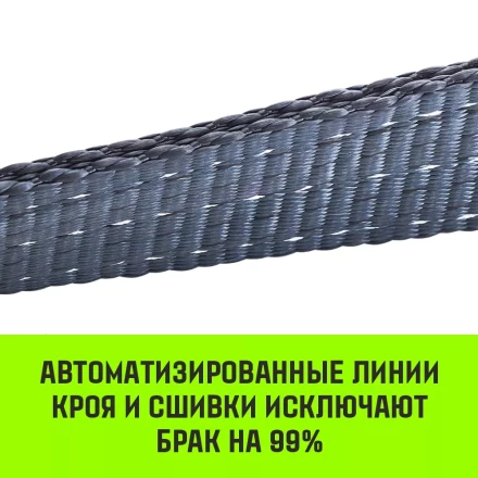 Трос буксировочный динамический HITCH PROF Лента масса авто 17 т разрывная 5т 6м петля-петля (SZ071509) купить в Новом Уренгое