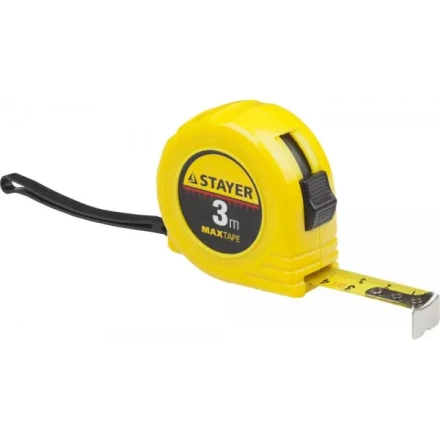 Рулетка STAYER "МASTER" "MaxTape", пластиковый корпус, 3м/16мм 34014-03-16 купить в Новом Уренгое