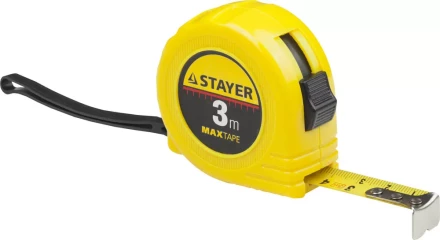 Рулетка STAYER "МASTER" "MaxTape", пластиковый корпус, 3м/16мм 34014-03-16 купить в Новом Уренгое