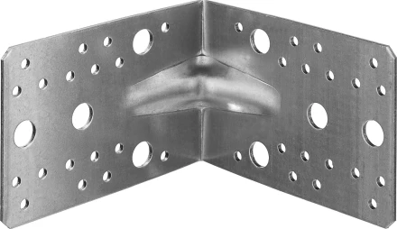 ЗУБР УКУ-2.5, 90 x 130 x 130 x 2.5 мм, цинк, усиленный крепежный уголок (31011-130) купить в Новом Уренгое