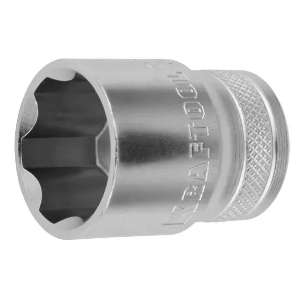 Торцовая головка KRAFTOOL "INDUSTRIE QUALITAT", Cr-V, SUPER-LOCK, хромосатинированная, 1/2", 22 мм 27801-22_z01 купить в Новом Уренгое