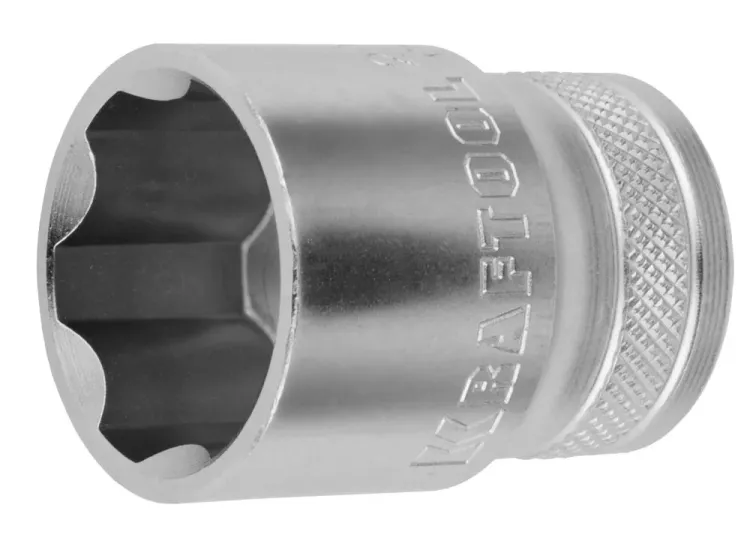 Торцовая головка KRAFTOOL "INDUSTRIE QUALITAT", Cr-V, SUPER-LOCK, хромосатинированная, 1/2", 22 мм 27801-22_z01 купить в Новом Уренгое