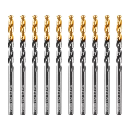 Сверло по металлу, 4,2 мм, HSS-Tin, Golden Tip, 10 шт. Denzel 717210 купить в Новом Уренгое