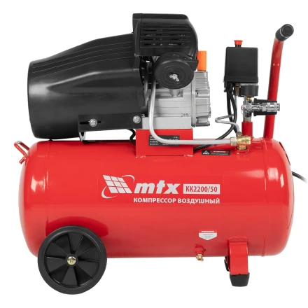 Компрессор воздушный КК-2200/50 2.2 кВт 350 л/мин 50 л прямой привод масляный MTX 58024 купить в Новом Уренгое