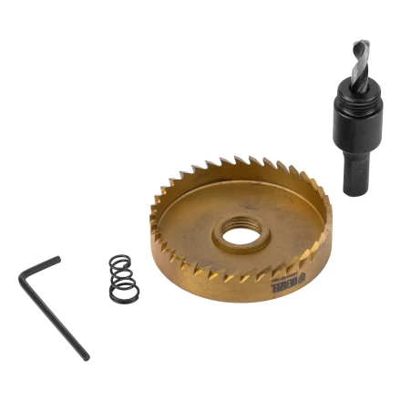 Коронка по металлу HSS, 65 мм, нитридтитановое покрытие Denzel 724121 купить в Новом Уренгое