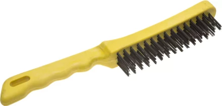 Щетка STAYER &quot;MASTER&quot; проволочная стальная с пластмассовой ручкой, 4 ряда 35015-4 купить в Новом Уренгое