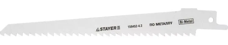 Полотно STAYER "PROFI" S611DF для сабельн эл. ножовки Bi-Metall, дерево, дерево с гвоздями,металл, газобетон, пластик 159452-4.2 купить в Новом Уренгое