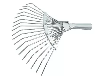 Грабли веерные 18 зубьев без черенка оцинкованные круглый зуб  СИБРТЕХ Россия 61780 купить в Новом Уренгое