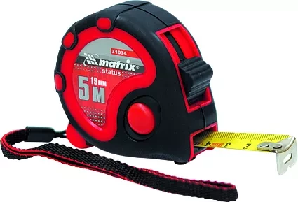 Рулетка Status 3 fixations 3 м х 16 мм двухкомпонентный корпус 3 фиксации ленты  MATRIX 31033 купить в Новом Уренгое