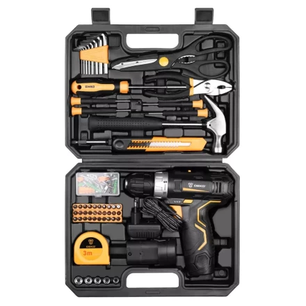 Дрель аккумуляторная DEKO GCD12DU3, 063-4133 + набор 104 инструмента купить в Новом Уренгое