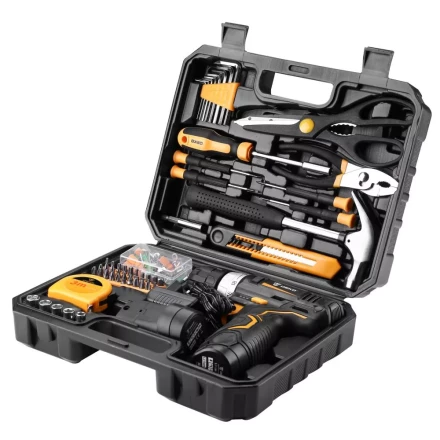 Дрель аккумуляторная DEKO GCD12DU3, 063-4133 + набор 104 инструмента купить в Новом Уренгое