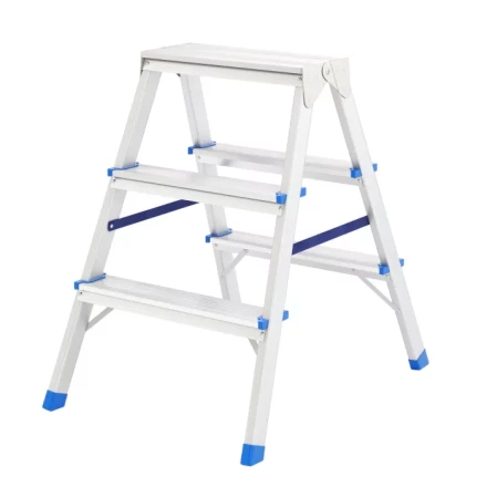 Стремянка двусторонняя 3 ступени алюминиевая Сибртех 97923 купить в Новом Уренгое