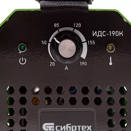 Инверторный аппарат дуговой сварки ИДС-190K, 190 А, ПВ 80%, диаметр электрода 1,6-4 мм Сибртех 94394 купить в Новом Уренгое