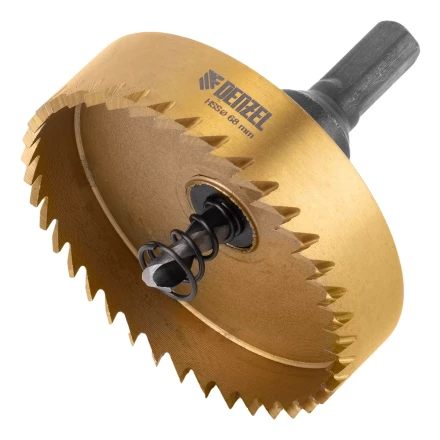 Коронка по металлу HSS, 68 мм, нитридтитановое покрытие Denzel 724122 купить в Новом Уренгое