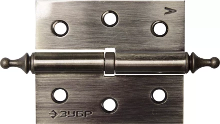 Петля дверная разъемная ЗУБР &quot;ЭКСПЕРТ&quot;, 1 подшипник, цвет ст. латунь (AB), левая, с крепежом, 75х63х2,5мм, 2 шт 37605-075-5L купить в Новом Уренгое
