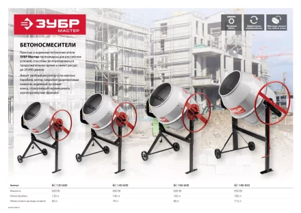 Бетономешалка электрическая БС-120-600 серия МАСТЕР купить в Новом Уренгое