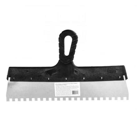 Шпатель из нержавеющей стали 350 мм зуб 8 х 8 мм пластмассовая ручка 85145 купить в Новом Уренгое