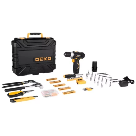 Дрель аккумуляторная DEKO GCD12DU3, 063-4134 + набор 195 инструментов купить в Новом Уренгое