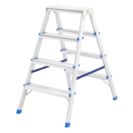 Стремянка двусторонняя 4 ступени алюминиевая Сибртех 97924 купить в Новом Уренгое