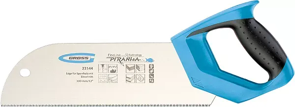 Пила для фанеры с запилом PIRANHA,300 мм/12",11-12 TPI,зуб 3D,каленый зуб,двухкомп.рукоятка GROSS 23144 купить в Новом Уренгое
