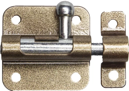 Задвижка накладная для окон и мебели &quot;ШП-10 КМЦ&quot;, цвет коричневый металлик/цинк, 30мм 37743-30 купить в Новом Уренгое