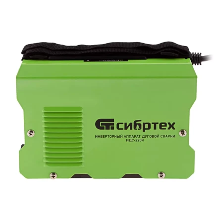 Инверторный аппарат дуговой сварки ИДС-220K, 220 А, ПВ 80%, диаметр электрода 1,6-5 мм Сибртех 94395 купить в Новом Уренгое