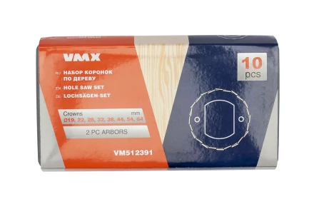 Набор коронок по дереву 10 пред. VMX 512391 купить в Новом Уренгое